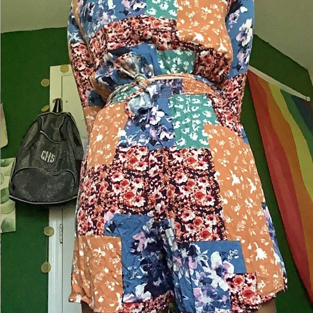Floral print romper